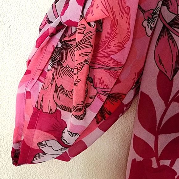 Roaman's Floral Blouse Shirt Top Sz 16 - Picture 3 of 8